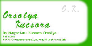 orsolya kucsora business card
